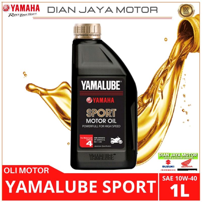 YAMALUBE SPORT SAE 10W-40 1 LITER OLI MESIN MOTOR SPORT YAMALUBE 1L