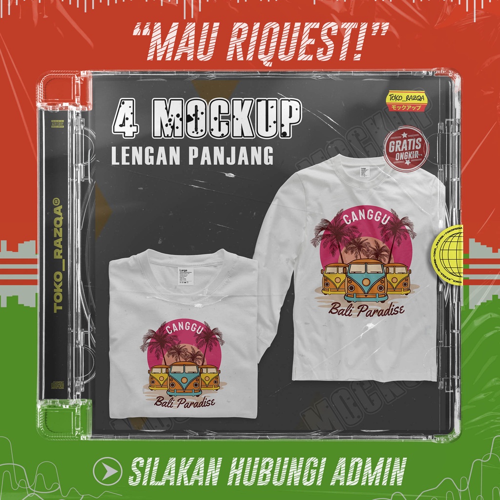 4 Set Kaos Lengan Panjang ◖MOCKUP◗