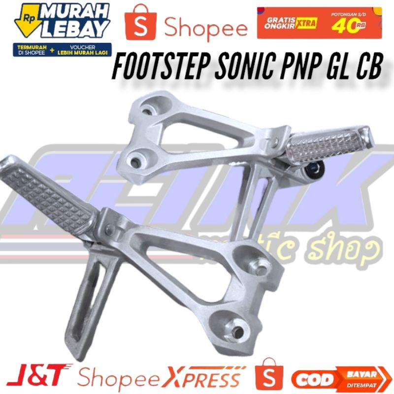 FOOTSTEP SONIC BELAKANG POWER BOSTEP SONIK PNP CB GL MEGAPRO TIGER DLL FOSTEP CROME