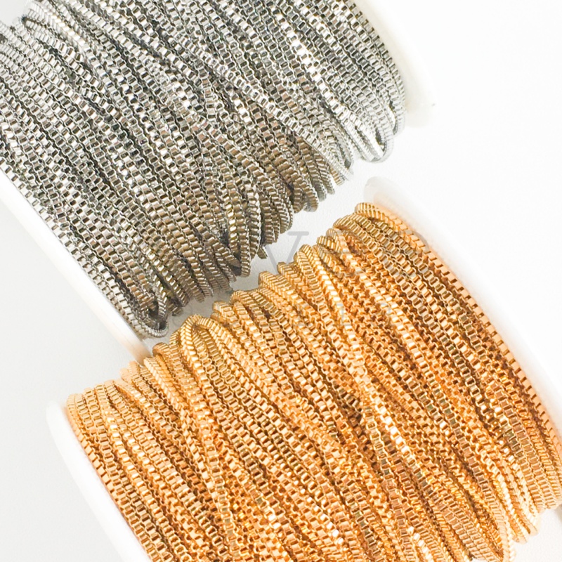 (METERAN) Rantai new square chain stainless steel anti karat