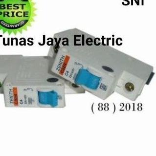 ⇬ MCB 1Phase 2A/4A/6A/10A/16A/20A/25A/32A/40A ZENITH (Single Pole) SNI ㊙
