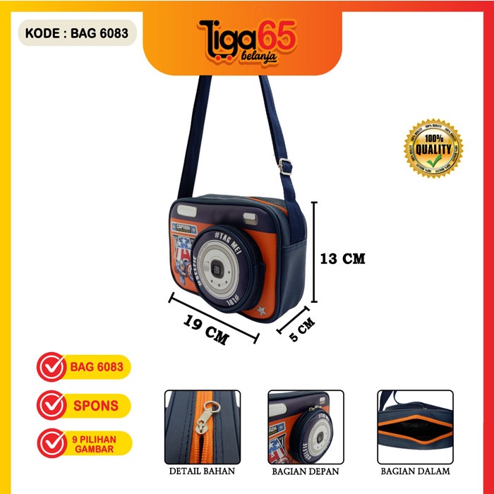 365 Sling Bag/Tas Selempang Anak/Tas Bahu/Dompet Anak/Tas Anak/Tote Bag Anak/BAG SELEMPANG 6083