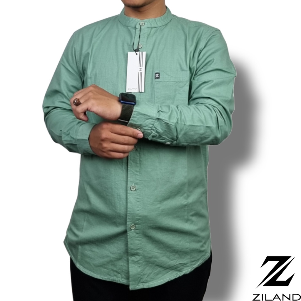 Kemko Dewasa ZILAND 001 Kemeja Koko Pria Lengan Panjang Polos Katun Sigaret Premium Ada Ukuran Jumbo High Quality