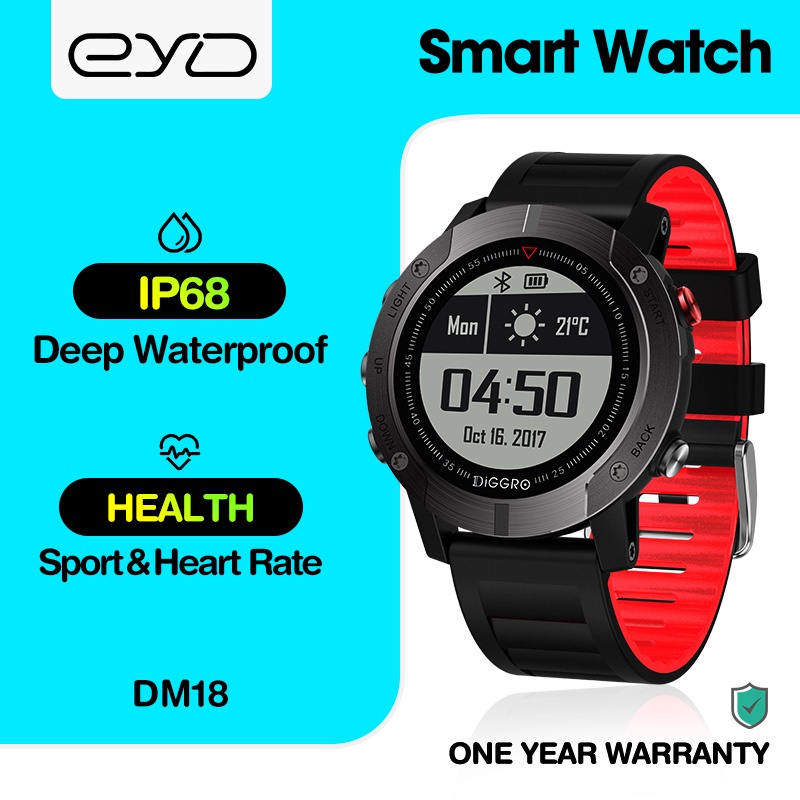 v BACA EYD Aolon DM18 SmartWatch TG pelindung anti gores antigores layar kaca film jam tangan temper