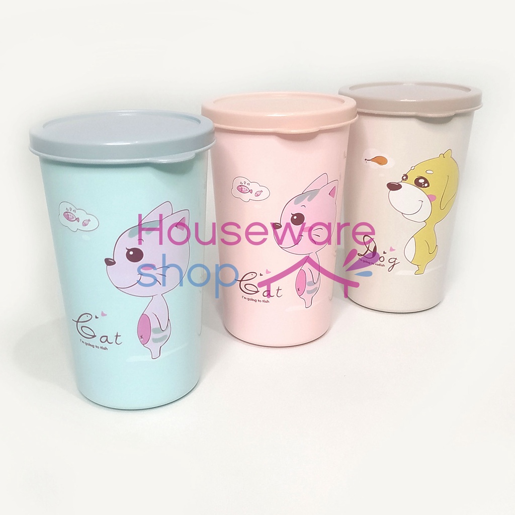 Gelas Plastik / Tumbler Anak Colorful Tutup