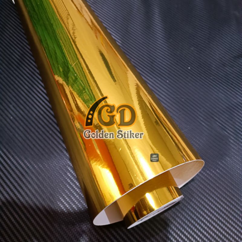 Stiker Kuning Metalik Chrome Skotlet Kuning Metalik Chrome Stiker Skolet Motor Stiker Skotlet Metali