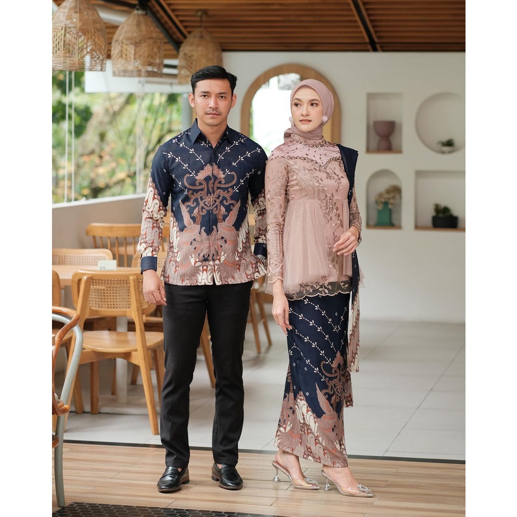 SHOPASHOP SOLO Batik Kebaya Brukat Couple Deasy Tulle mutiara mix tutu jaring berpayet super cantik