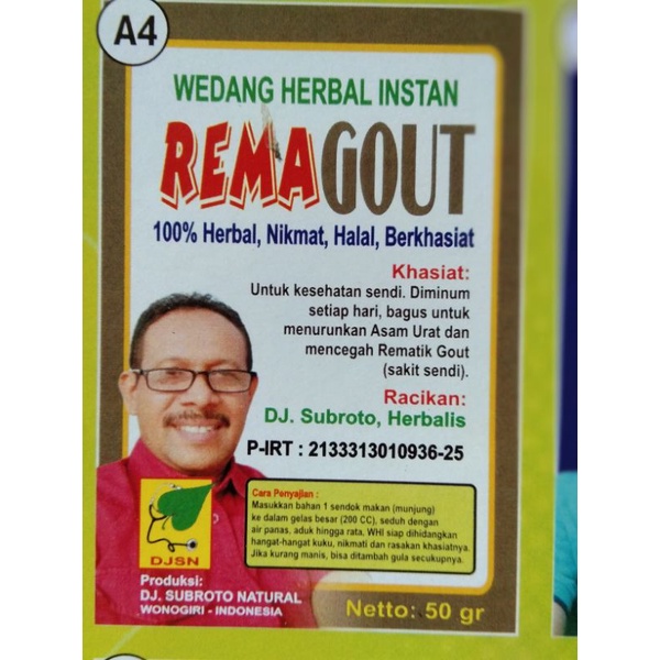 

WEDANG HERBAL INSTAN, (WHI)" REMAGOUT