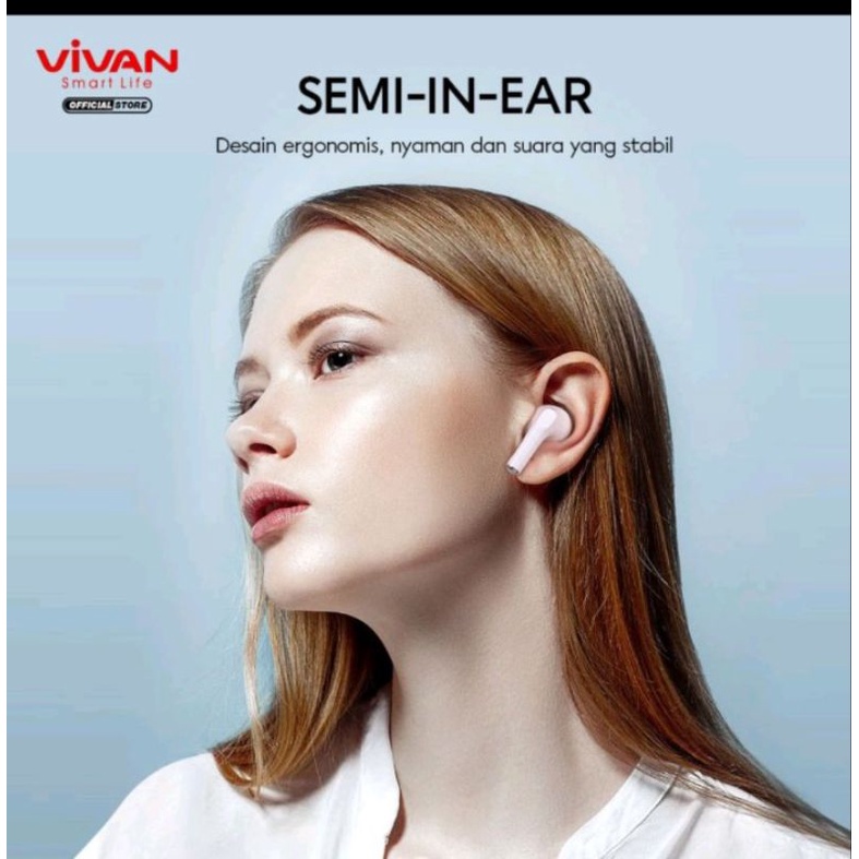 Headset Bluetooth VIVAN Infinity GT1 Bluetooth 5.3 Original Waterproff 35jam Garansi Resmi