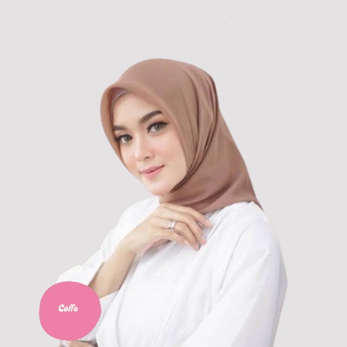 [ COD ] New 60+ Warna Daily Hijab Bella Square | Hijab Segi Empat Double Hycount | Hijab Segi Empat Bella Square-COFFE