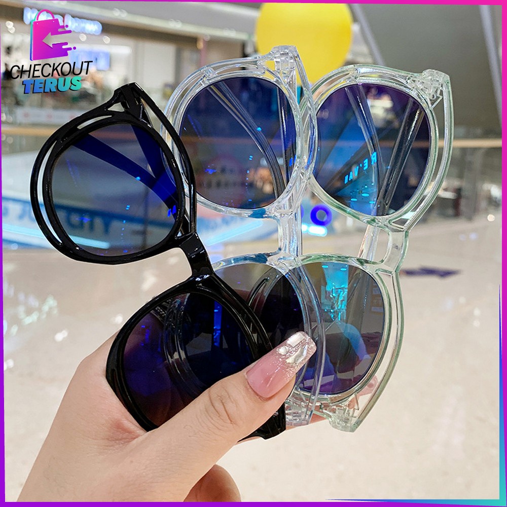 CT C671 Kacamata Kids Sunglasses Style Anak Korea Fashion Anak Kaca Mata Hitam Trendy Anti UV Import