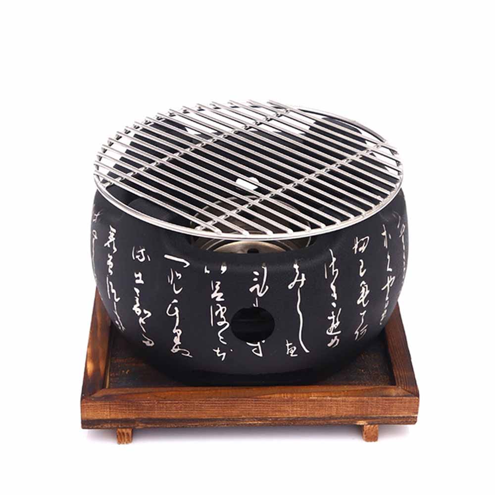 Aihogard Alat Panggang Arang BBQ Japanese Grill Stove 19x19 cm - H02 - Black - 7RHZZOBK