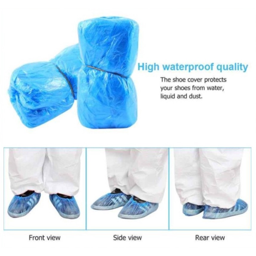 Cover shoes plastik sarung sepatu disposable APD shoe cover