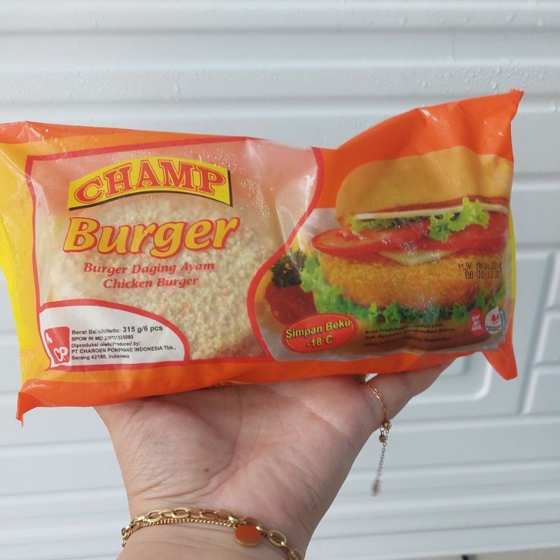 

champ burger ayam 1 pak