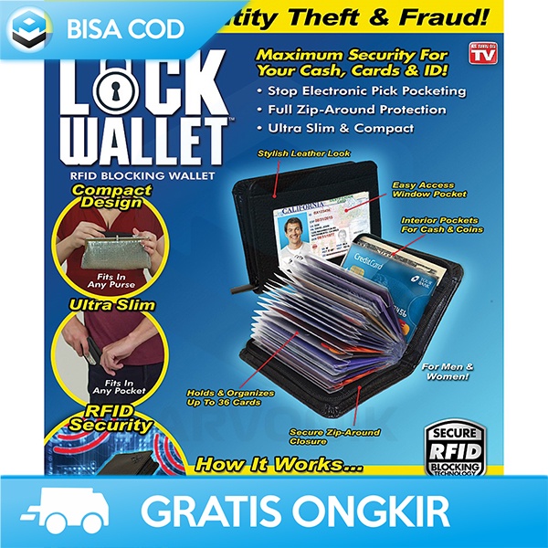 CARD HOLDER RFID DOMPET TEMPAT PENYIMPANAN KARTU ATM KREDIT ULTRA SLIM