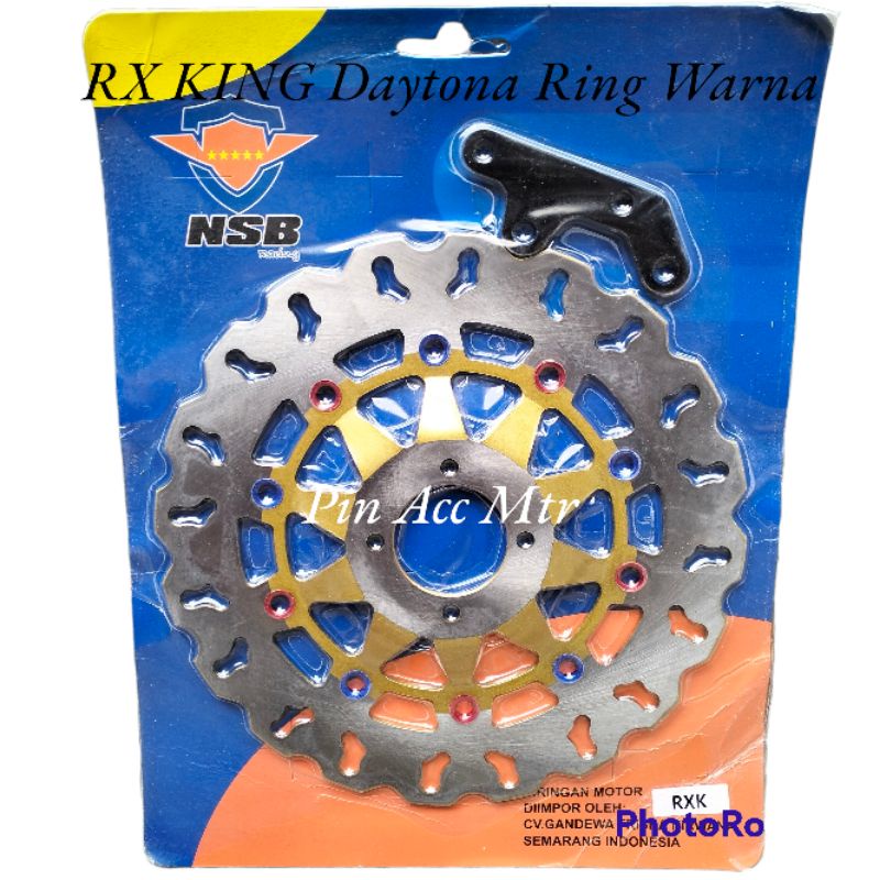 Piringan Disc Cakram Depan Variasi RX KING Daytona Gold Frouting UK 300mm Pluse Breket Pnp RX king old new