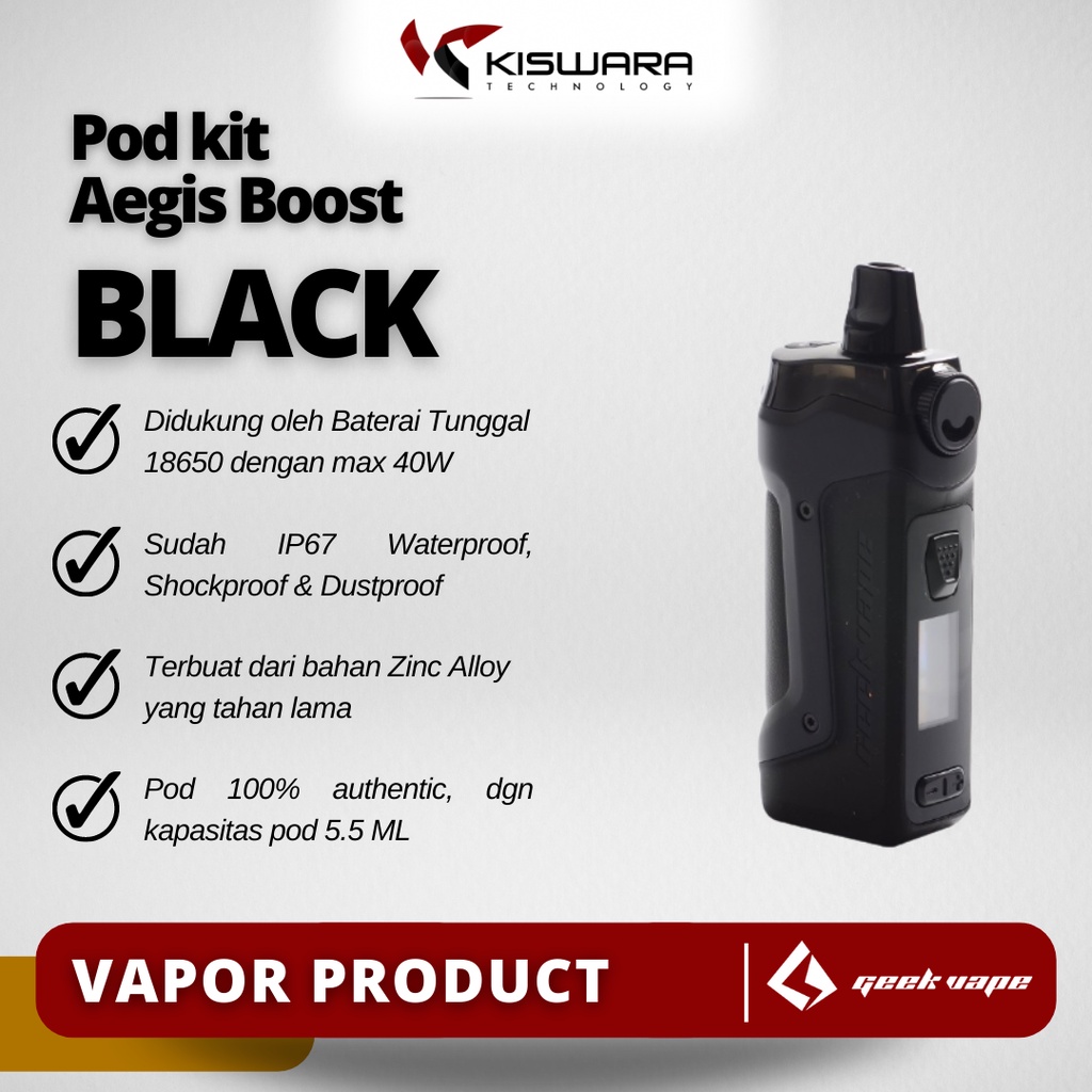 Aegis Boost AIO Pod Kit BLACK SPACE Authentic