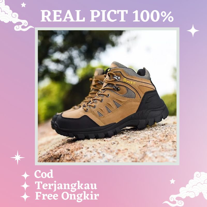 Sepatu Pria Outdoor Hiking Sepatu Gunung Import