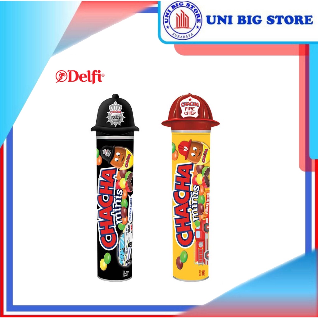 

Delfi Cha Cha Chacha Mini Hat Chocolate Permen Choco Cokelat 30 gr Coklat