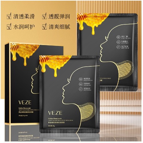 Veze masker leher smooting skin anti wrinkle moisturizing golden honeycomb FZ82324