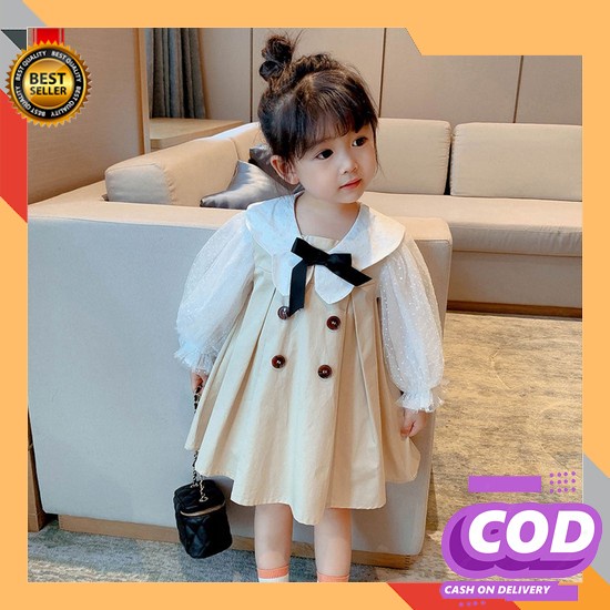 Dress Claira Kids 3/5Thn / Dress Brokat Anak Perempuan Lengan Pendek / Dress Natal / Dress Kondangan