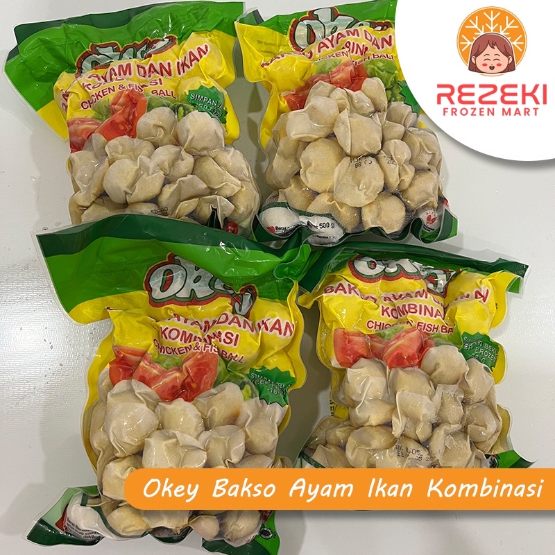 

Okey Bakso Ayam dan Ikan Kombinasi 500 Gr | Frozen Food Murah
