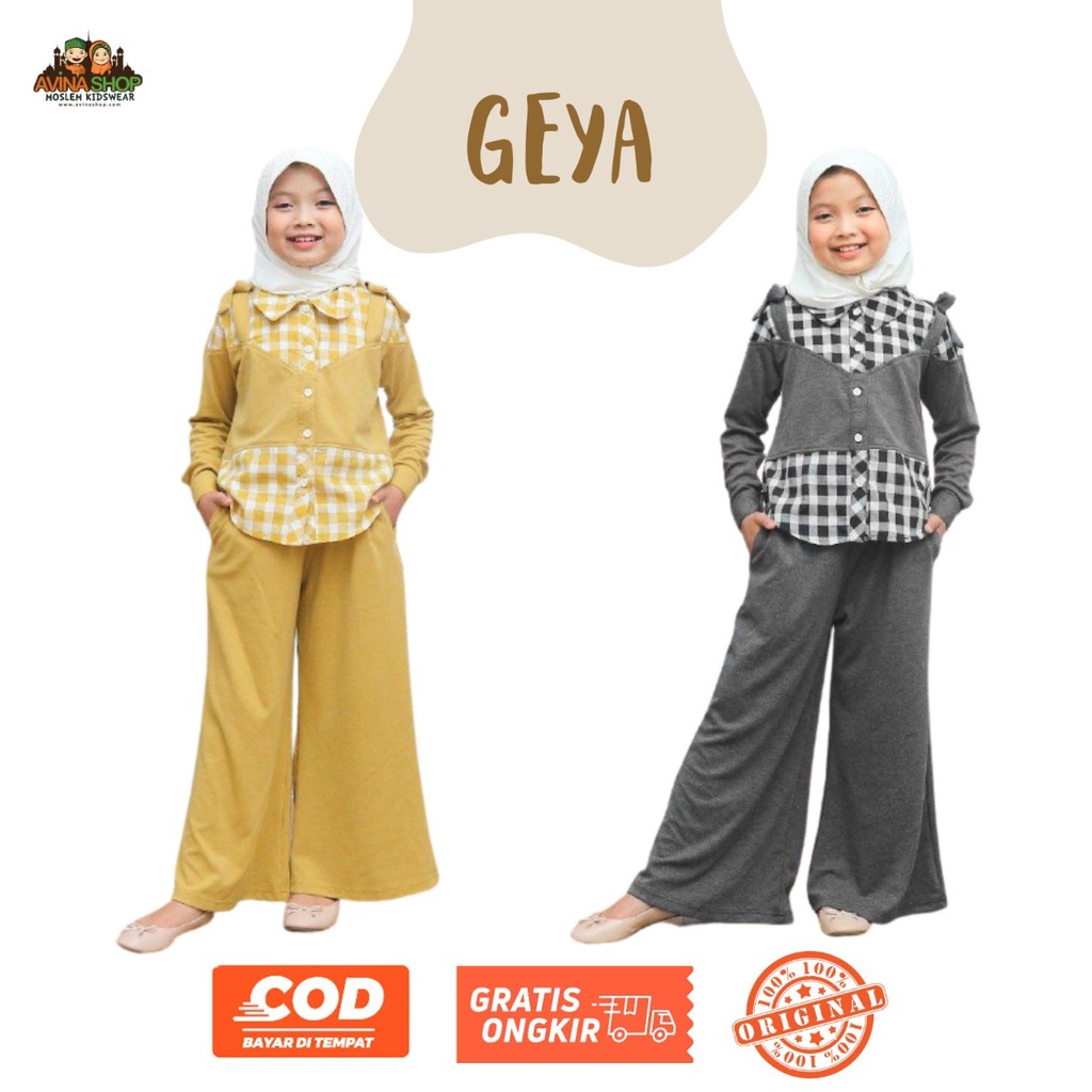 GEYA By Oribelle Kids / Setelan Baju Muslim Anak dan Remaja / Setelan Blouse dan Kulot  By ORIBELLE
