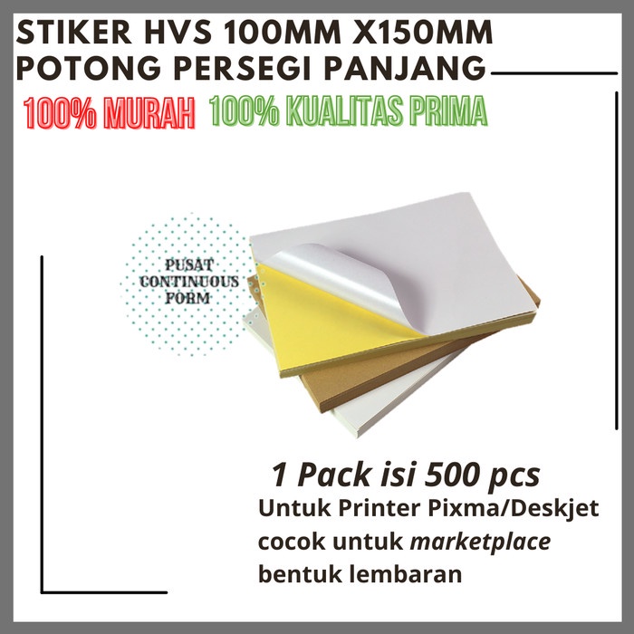 Stiker Stiker Label Hvs Uk A6 Isi 500 - Sticker Label Hvs Olshop