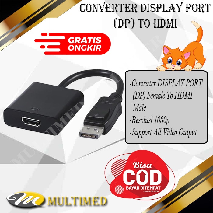 Converter Display Port (DP) To HDMI Baru