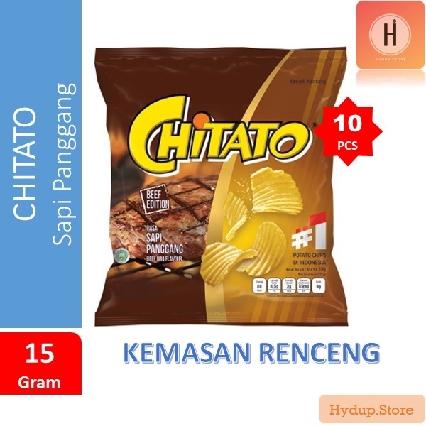 

Chitato Lite Keripik Kentang Rasa Sapi Panggang Renceng Isi 10 Kemasan 15 Gram