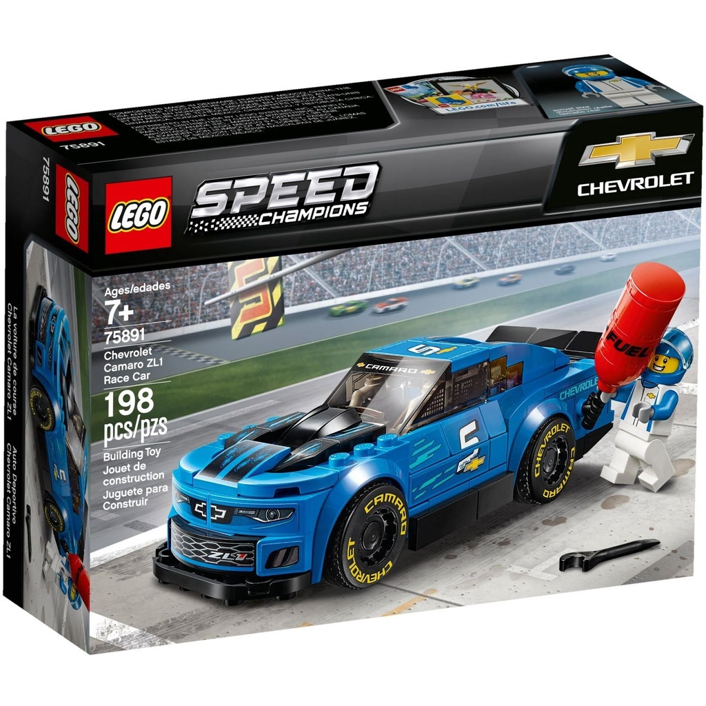 LEGO Speed Champions - 75891 Chevrolet Camaro ZL1 Race Car Set Racing Cars Building Kid Toy Model Ci