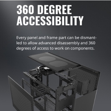 Casing Cooler Master MasterBox NR200 Black - Casing Mini ITX