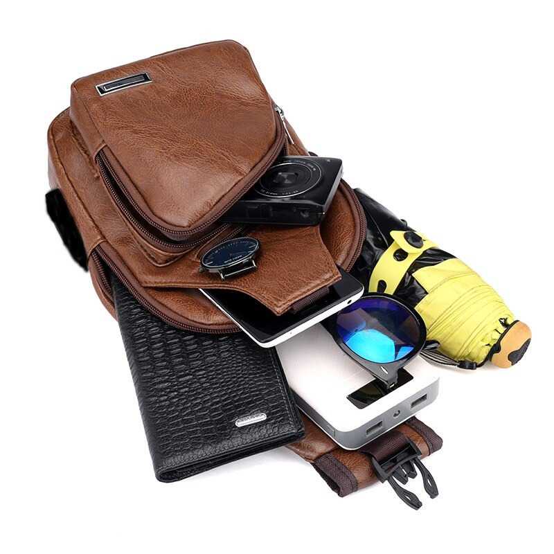 ( 100% BARANG ORI ) THOMBNAIL Tas Selempang Crossbody Sling Bag dengan Slot USB - T002