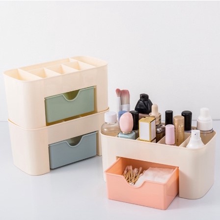 Rak Kosmetik Plastik Mini Rak Perhiasan Organizer Kosmetik Multifungsi Serbaguna