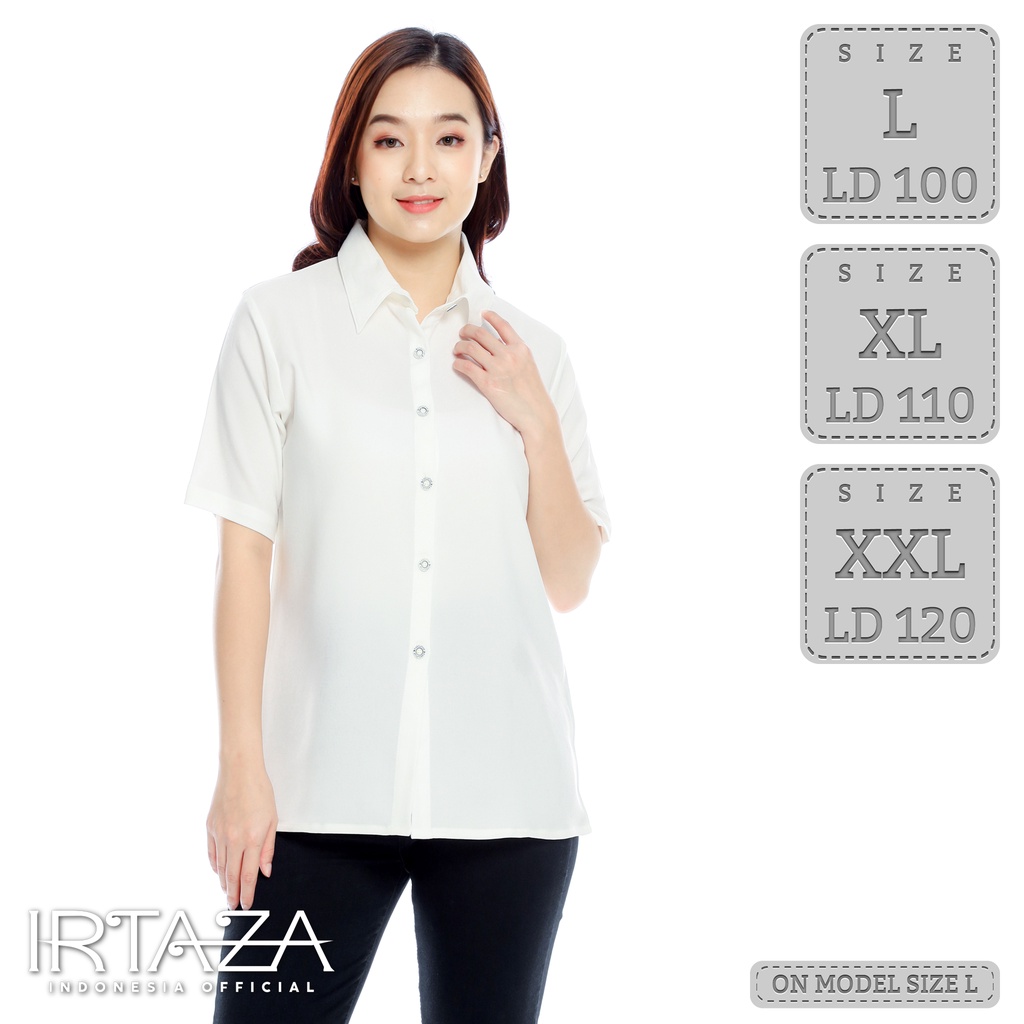 Madame Shirt Kemeja Wanita Polos Lengan Pendek Pretty Woman Short Shirt Original Madame Sexy