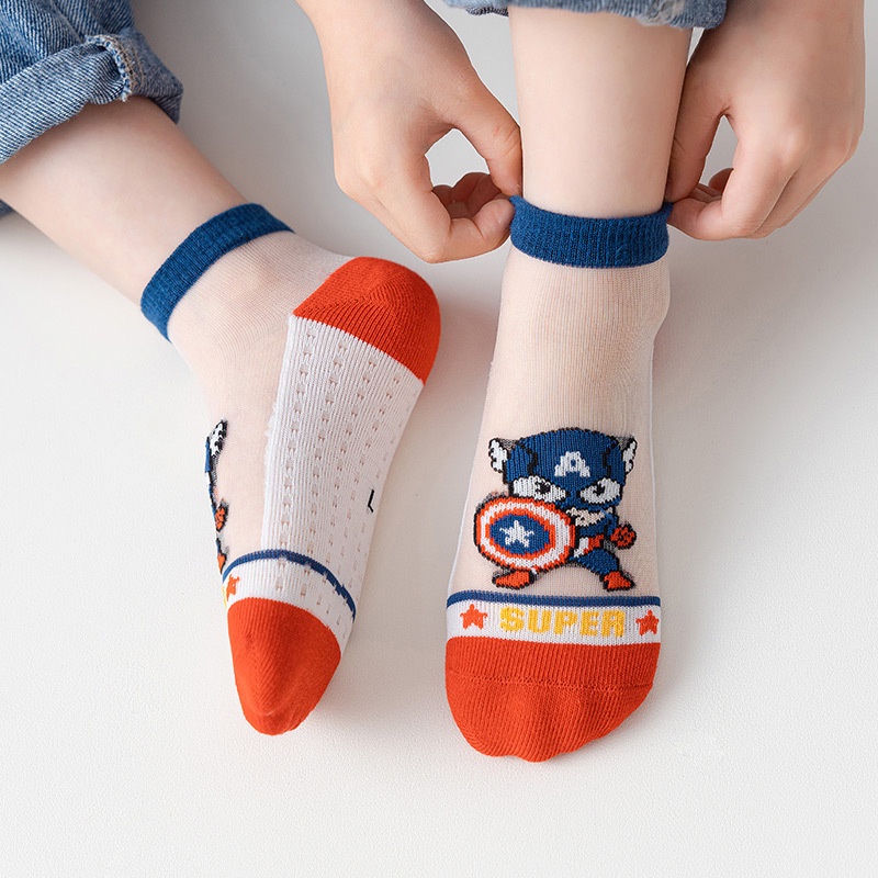 ELFYDO KS27 Captain Amerika Kaos kaki Anak Kaos Kaki Anak