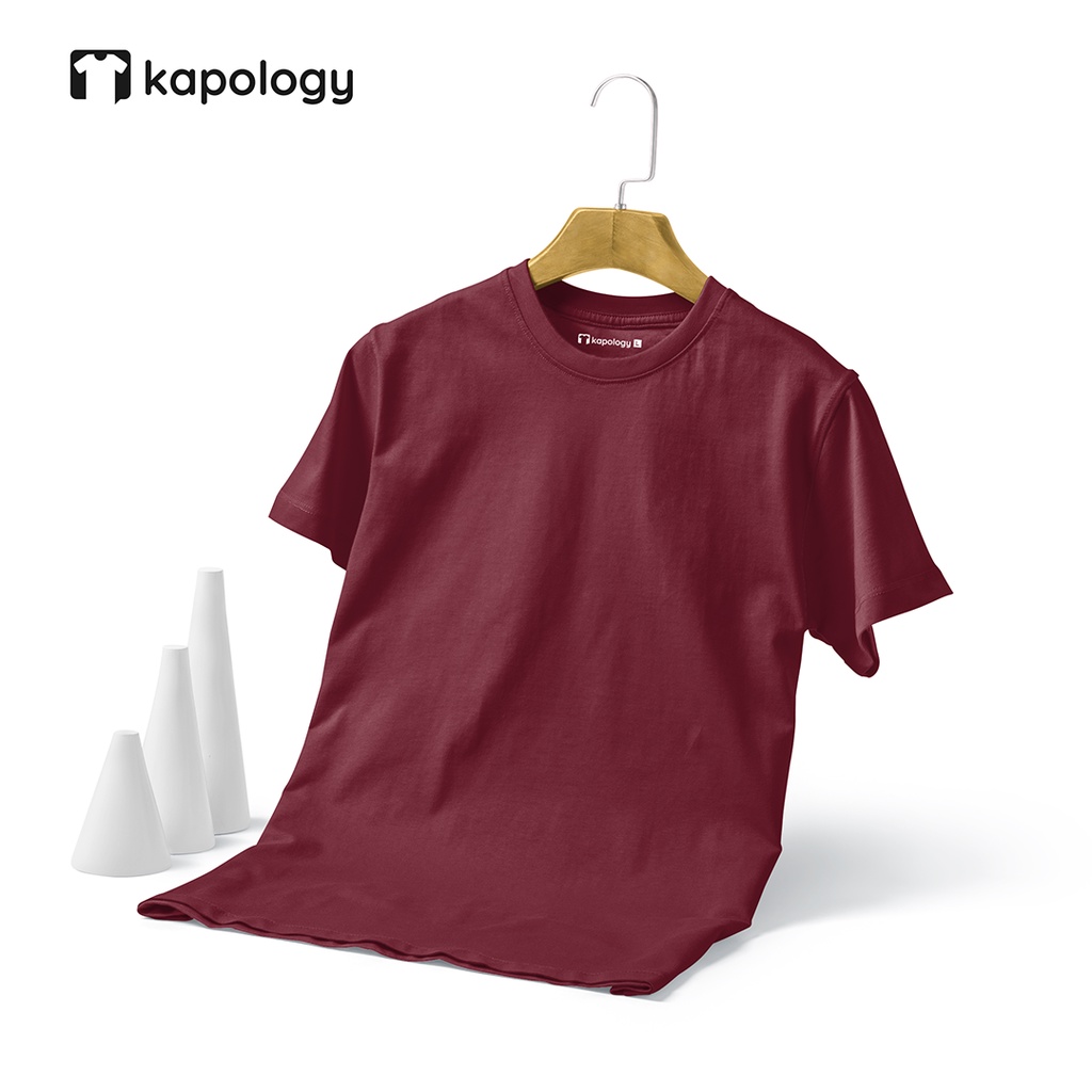 Kaos Polos Maroon / Kaos Polos Merah Hati / Kaos Distro Polos / Kaos Pria Wanita / Lengan Pendek