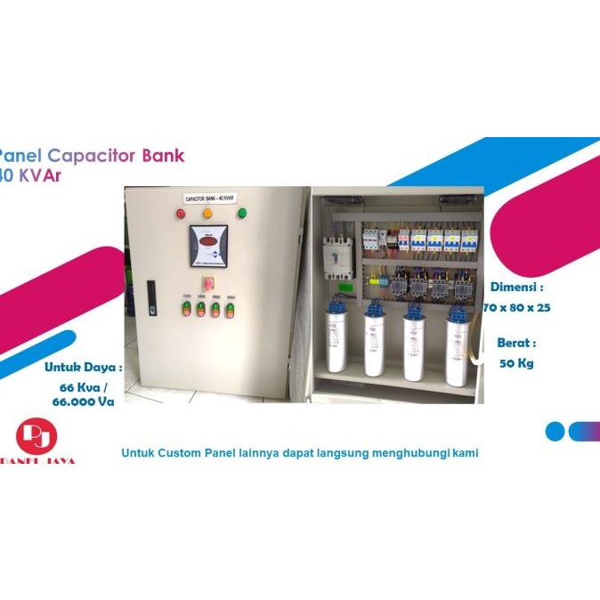 Panel Kapasitor Bank 40 Kvar (Panel Capacitor Bank Perbaikan Cosphi)