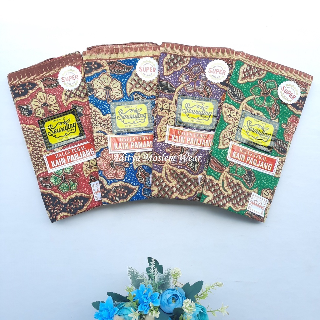 Paket Hemat Isi 4 Pcs Kain Batik Seuruling Bamboe Kain Panjang Samping Kebat Tapih Gendongan Melahirkan