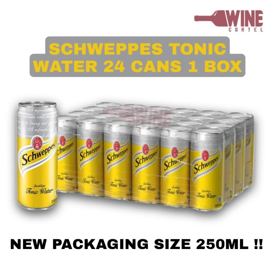 Jual Schweppes Tonic Water 330 ML 1 Box 24 Cans | Shopee Indonesia