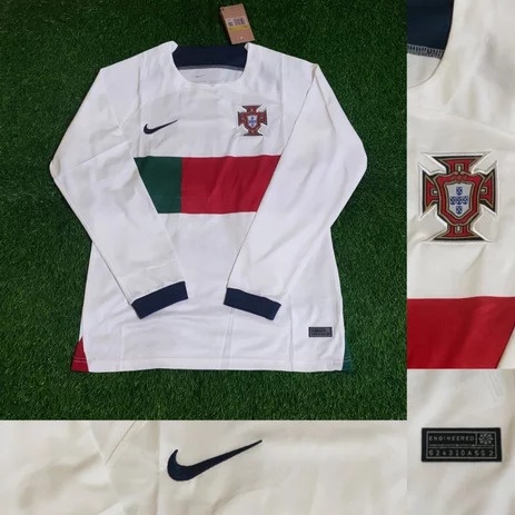 Jersey Longsleeve Portugal Away Piala Dunia 2022 2023 Grade Ori Import Baju Sepak Bola Lengan Panjan