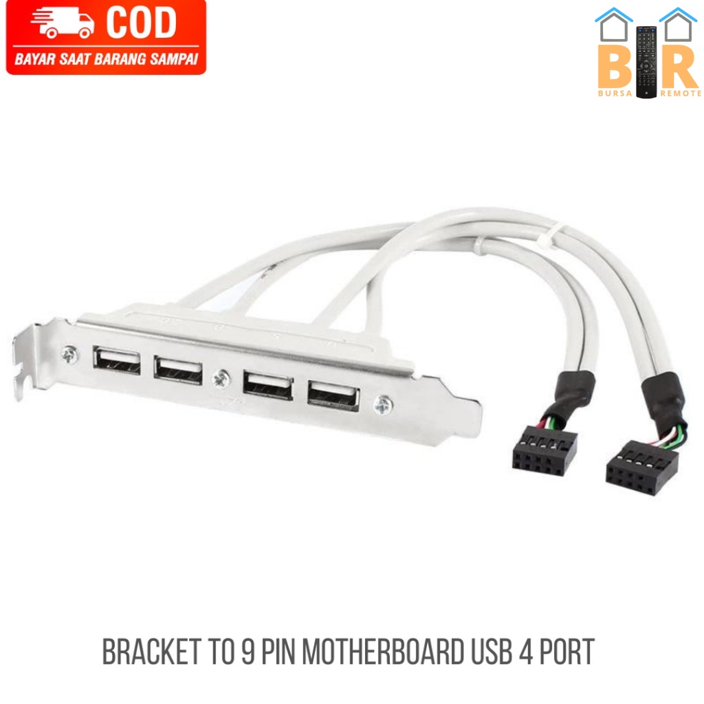 USB 2.0 4 Port Panel Belakang PCI Bracket / Bracket USB 4 port USB 2.0 9PIN REAR PANEL PC DESKTOP