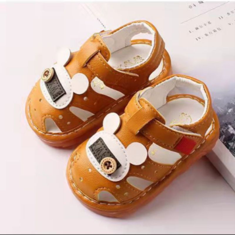 Sepatu Bayi Laki-laki Perempuan Kulit Sol Karet Empuk Baby Shoes Sandal Bayi Anak Import Terbaru