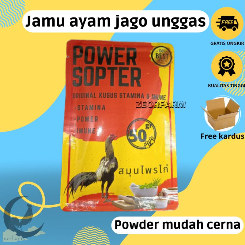 jamu ayam jago unggas power sopter zeorfarm