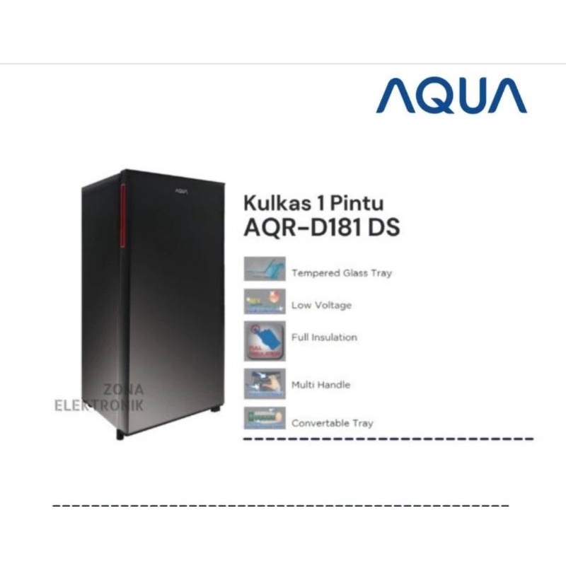 Aqua AQRD181 Kulkas 1 Pintu Sanyo AQR D181