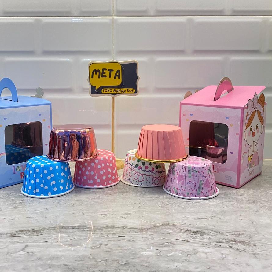Baru 10PCS BOX CUPCAKE GIRL & BOY / DUS CUPCAKE / KOTAK CUPCAKE / KOTAK MUFFIN / GOODIE BAG / KOTAK 
