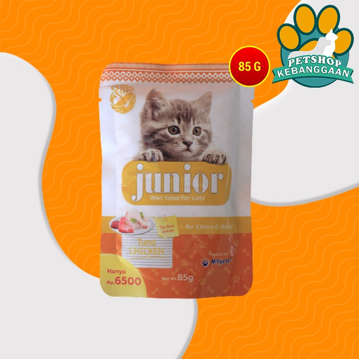 Makanan Basah Kucing Junior Wet Food Pouch 85 Gram