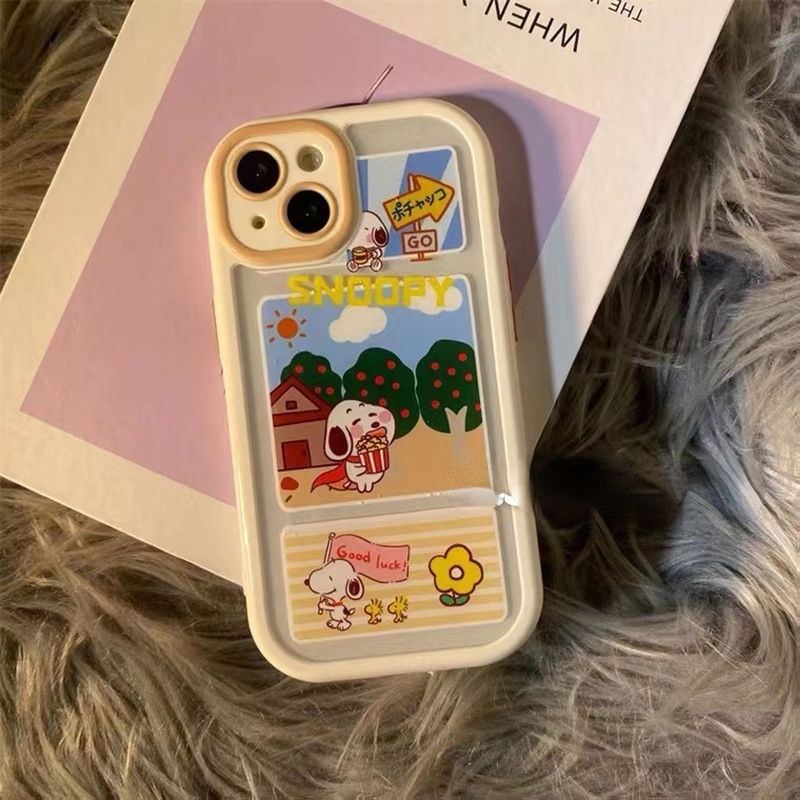 Case Motif Kartun Snoopy Untuk IPhone 12 13 14 11 Pro Max X Xs Max Xr ppqwdr