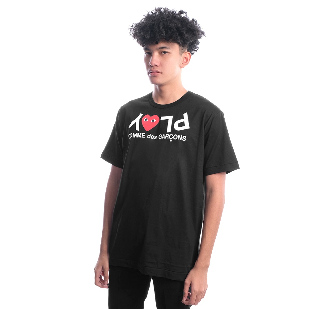 CDG Play Inverted Text T-Shirt White