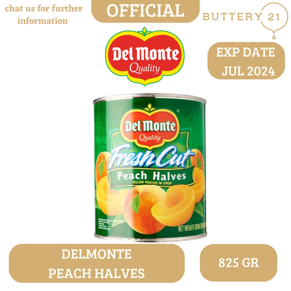 

DELMONTE PEACH HALVES 825 GR BUAH KALENG MAKANAN KALENG